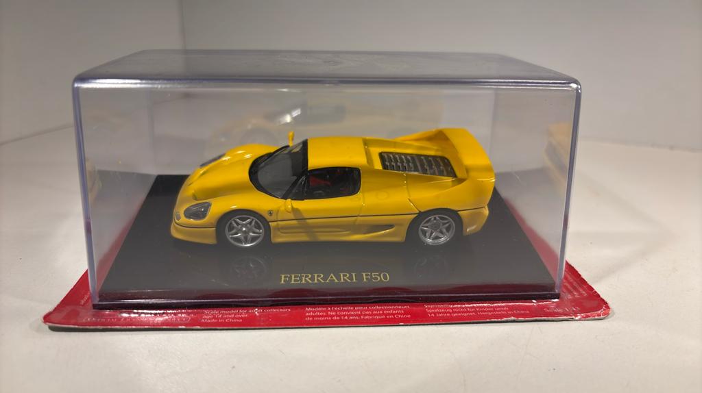 Ferrari f50 coupé yellow atlas 1.43, Hobby en Vrije tijd, Modelauto's | 1:43, Overige merken, Auto, Ophalen of Verzenden, A
