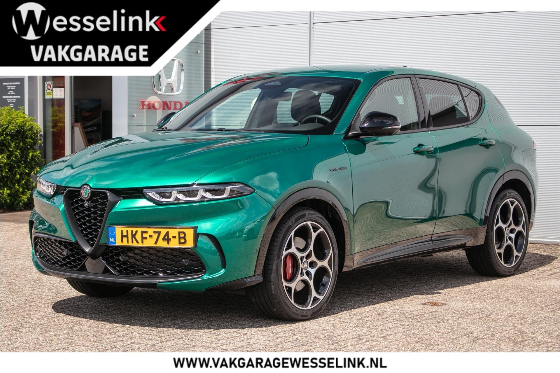 Alfa Romeo Tonale 1.5T Hybrid Veloce - Leer | Stoel+stuurver, Auto's, Gebruikt, 4 cilinders, 700 kg, 160 pk