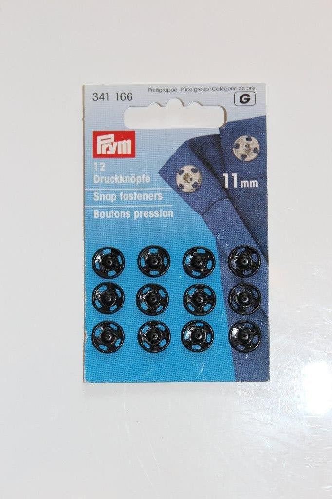 Prym 341166 aannaaibare drukknopen - zwart 11mm #2542, Ophalen of Verzenden, Nieuw, Knoop of Knopen