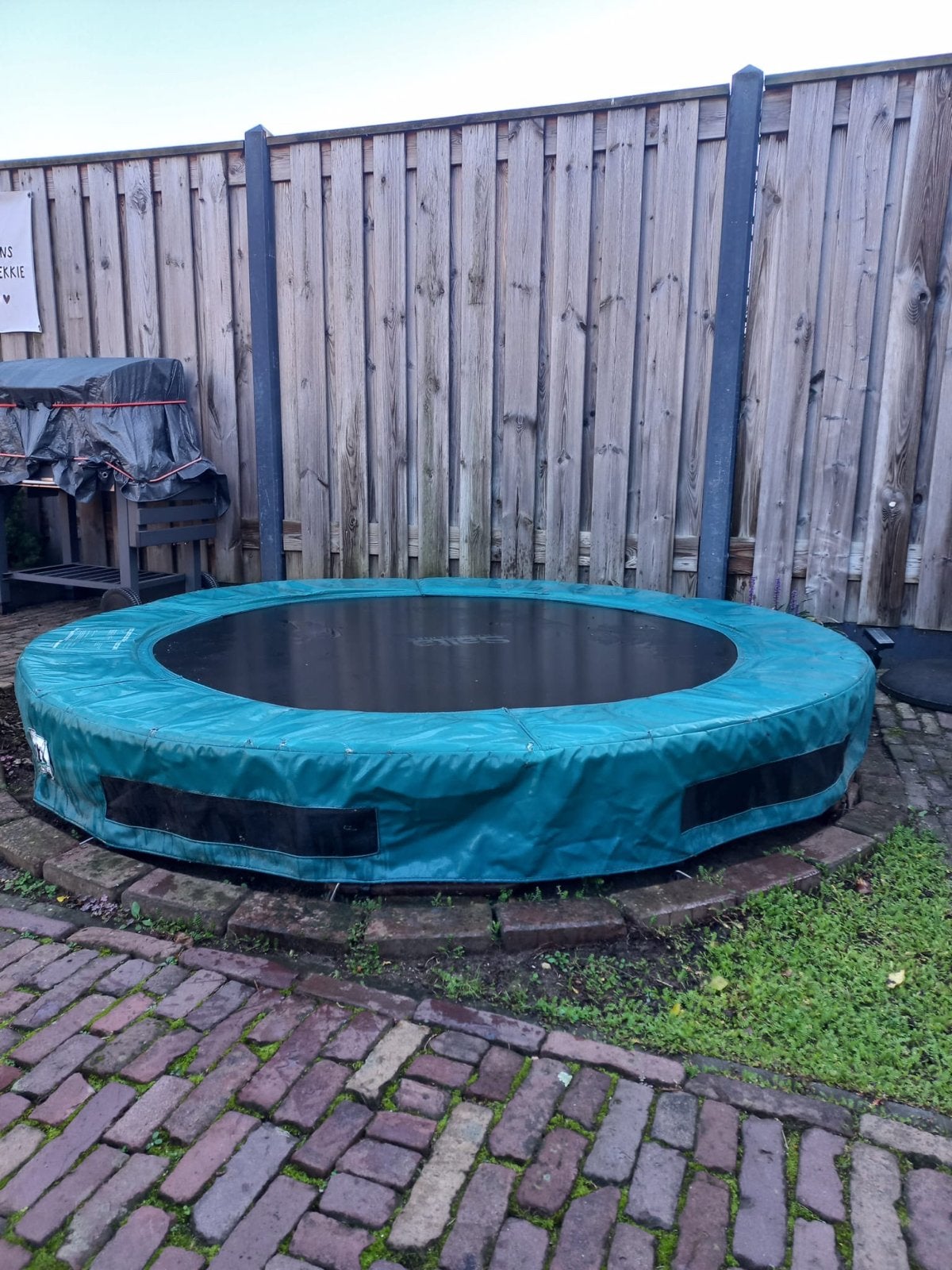 Salta Trampoline Rond - Inground - Groen - Doorsnede 210cm, Ophalen, Gebruikt