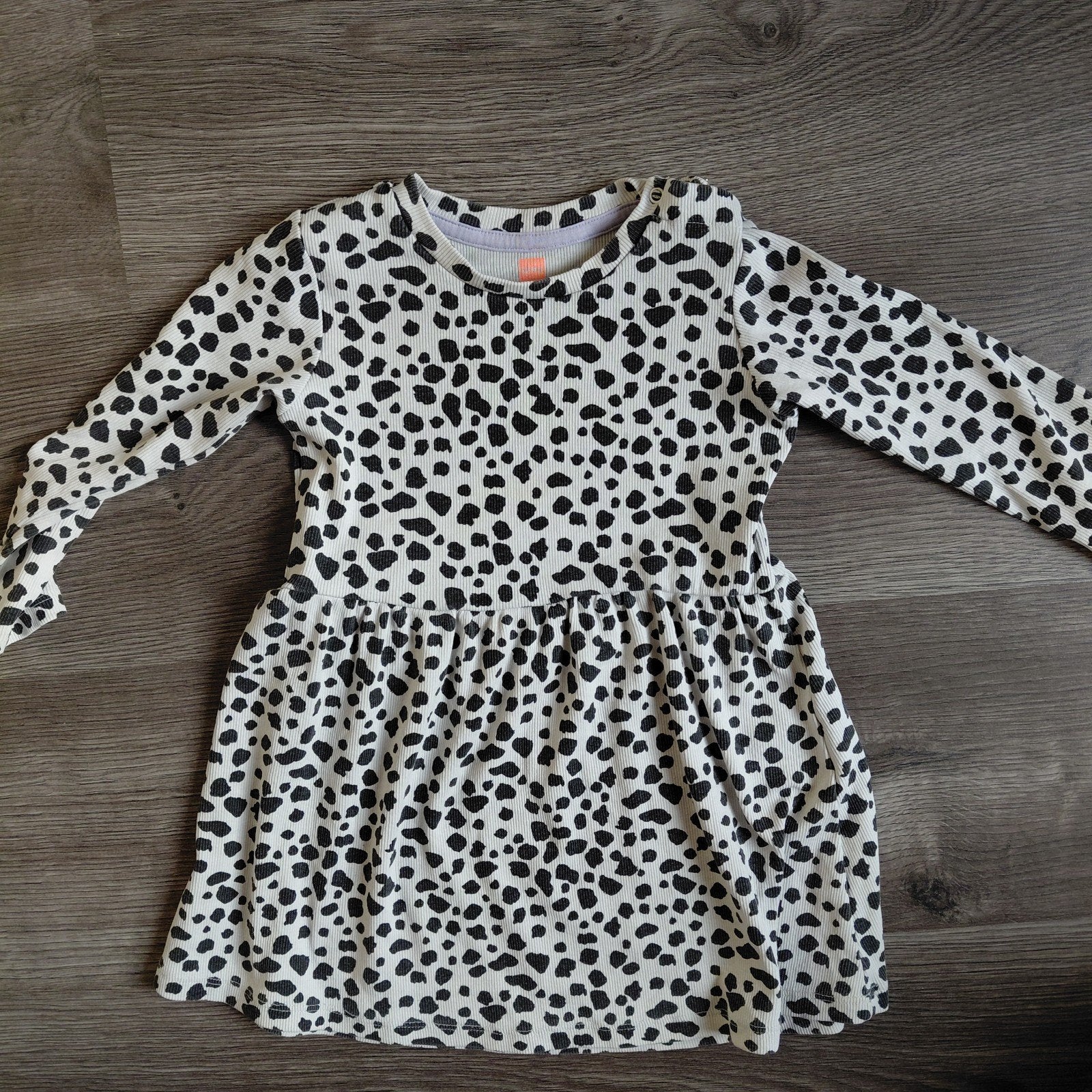 Leuk jurkje met dalmatiër print, maat 98, Meisje, Ophalen of Verzenden, Zo goed als nieuw, Jurk of Rok