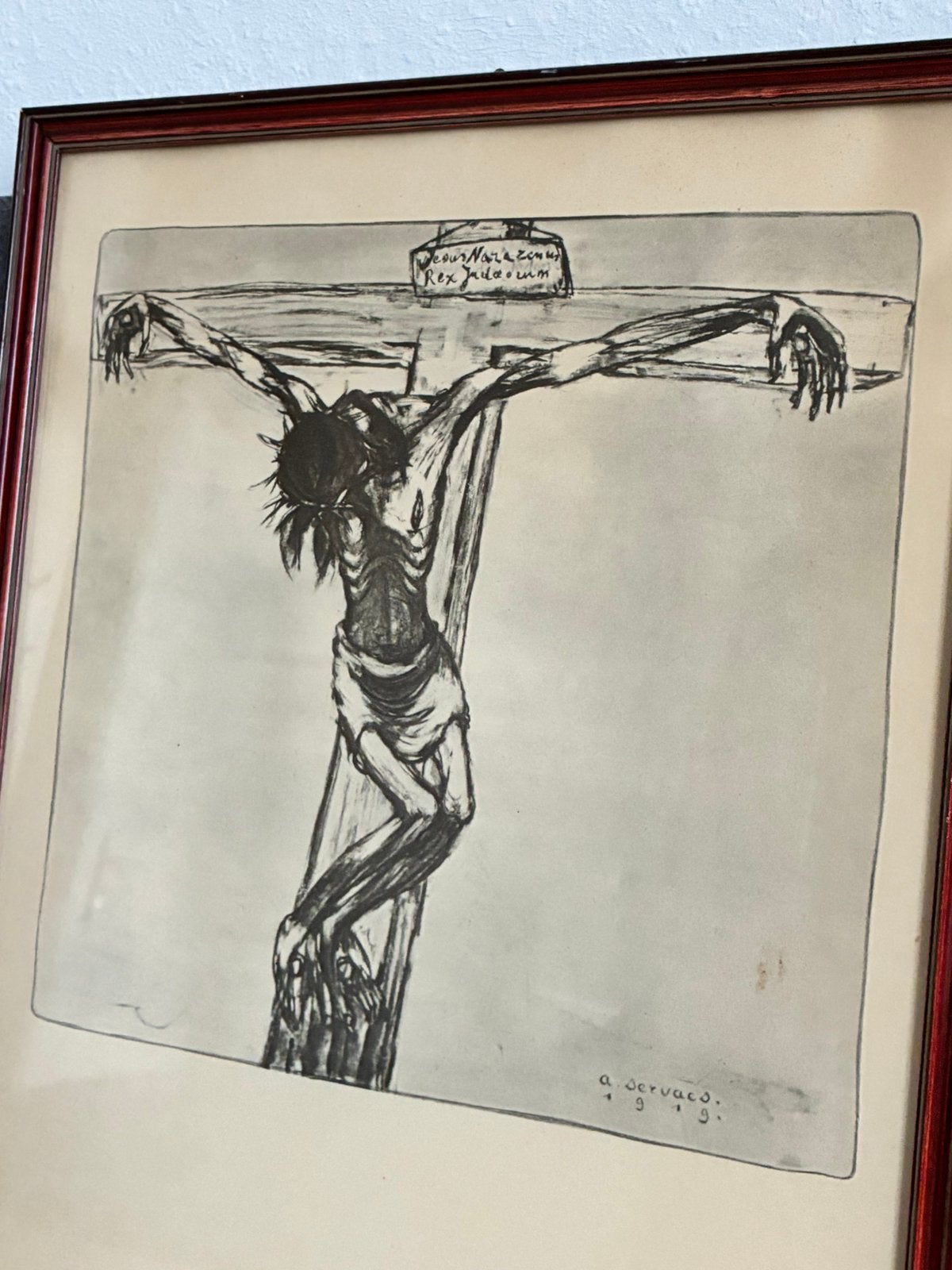Albert Servaes - 1919 – Iconische Kruisweg Kruisiging, Antiek en Kunst, Antiek | Religie, Ophalen of Verzenden