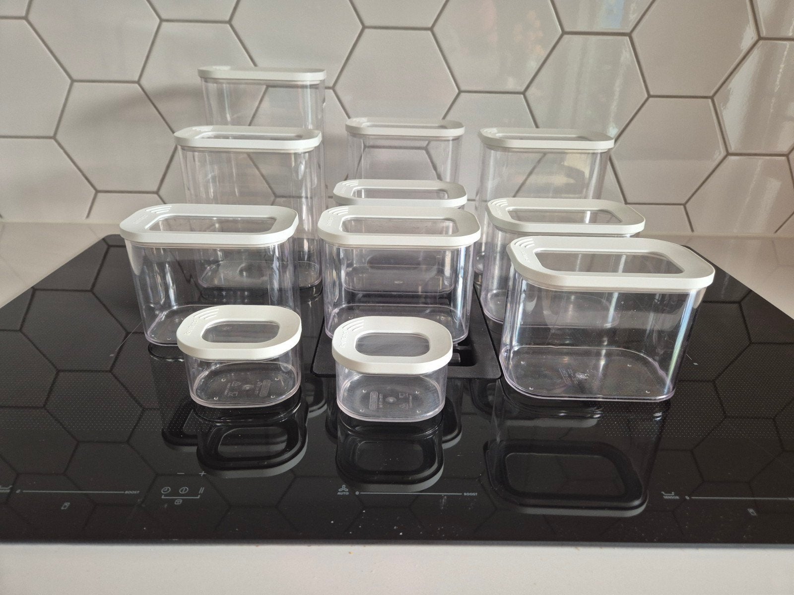 Rosti Mepal voorraadpotten set - 11 stuks, Kunststof, Ophalen of Verzenden, Zo goed als nieuw, Voorraadpot