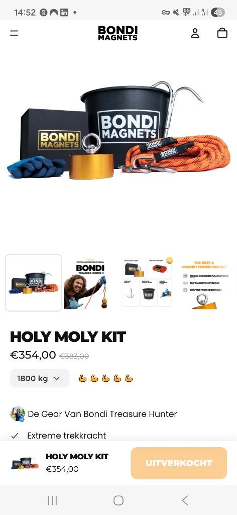 Magneetvissen, Hobby en Vrije tijd, Metaaldetectors, Ophalen of Verzenden, Zo goed als nieuw, 30 cm of minder, Overige merken