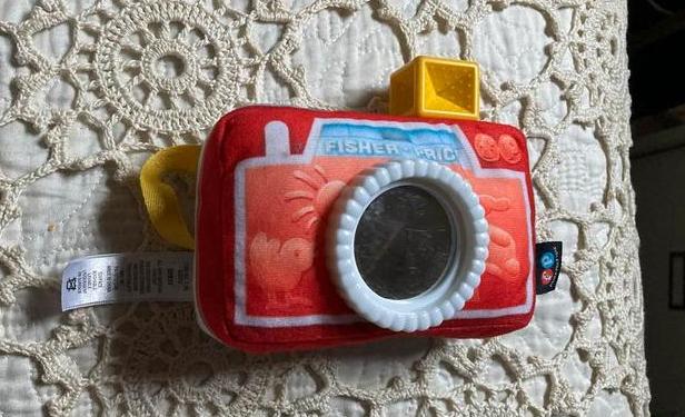 Fisher-Price zachte camera met knisperend geluidje., Ophalen of Verzenden, Gebruikt, Overige typen