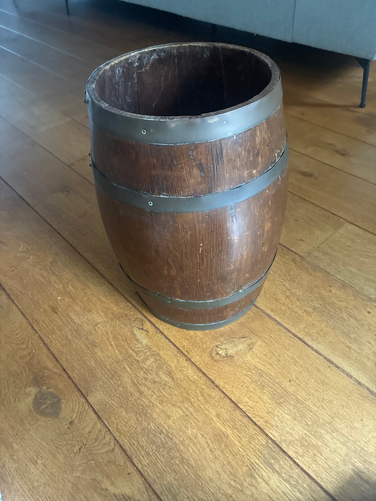 Decoratieve houten ton/vat - Vintage look, Ophalen