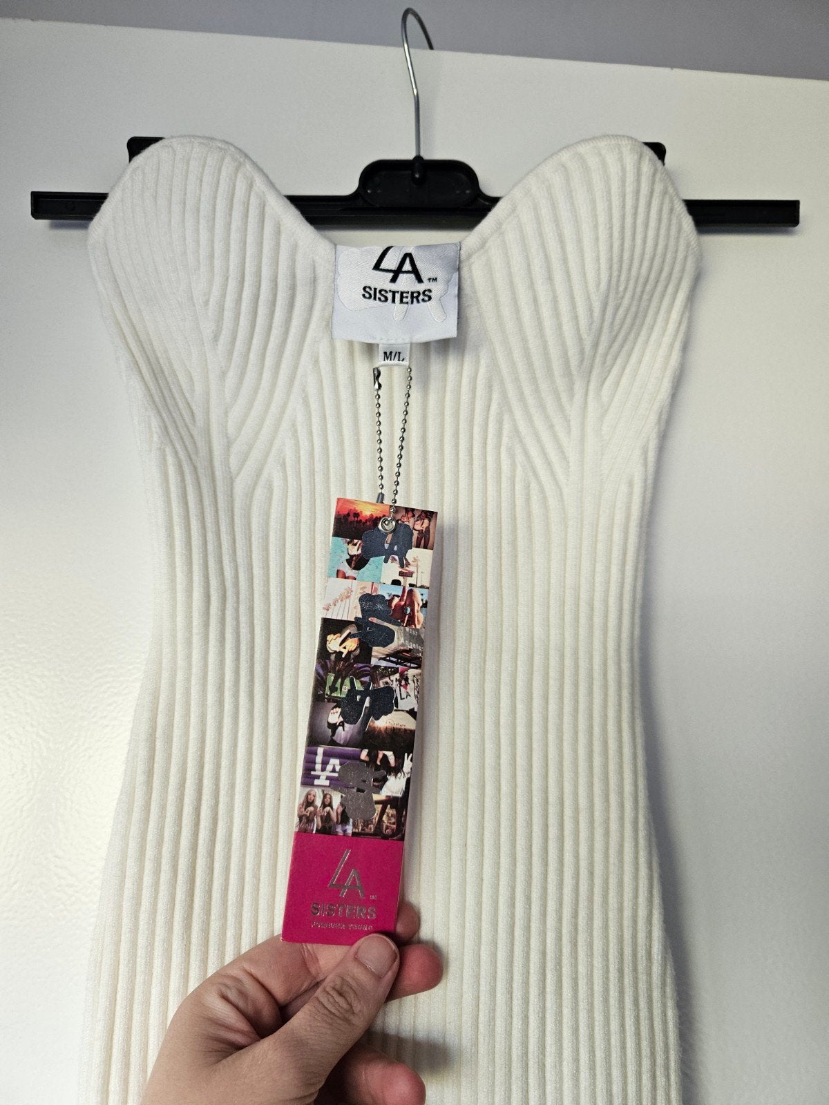 LA Sisters Gebreide Bandeau Top Wit M/L, Kleding | Dames, Maat 38/40 (M), LA Sisters, Wit, Onbekend