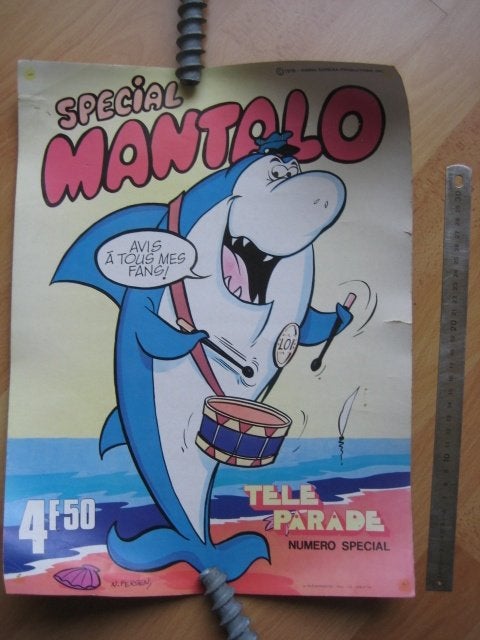 Jabberjaw reclame poster vintage, Ophalen of Verzenden, A1 t/m A3