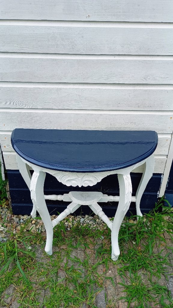 Sidetable halfrond wandtafel, Huis en Inrichting, Tafels | Sidetables, Ophalen, Gebruikt, 100 tot 150 cm, Overige vormen