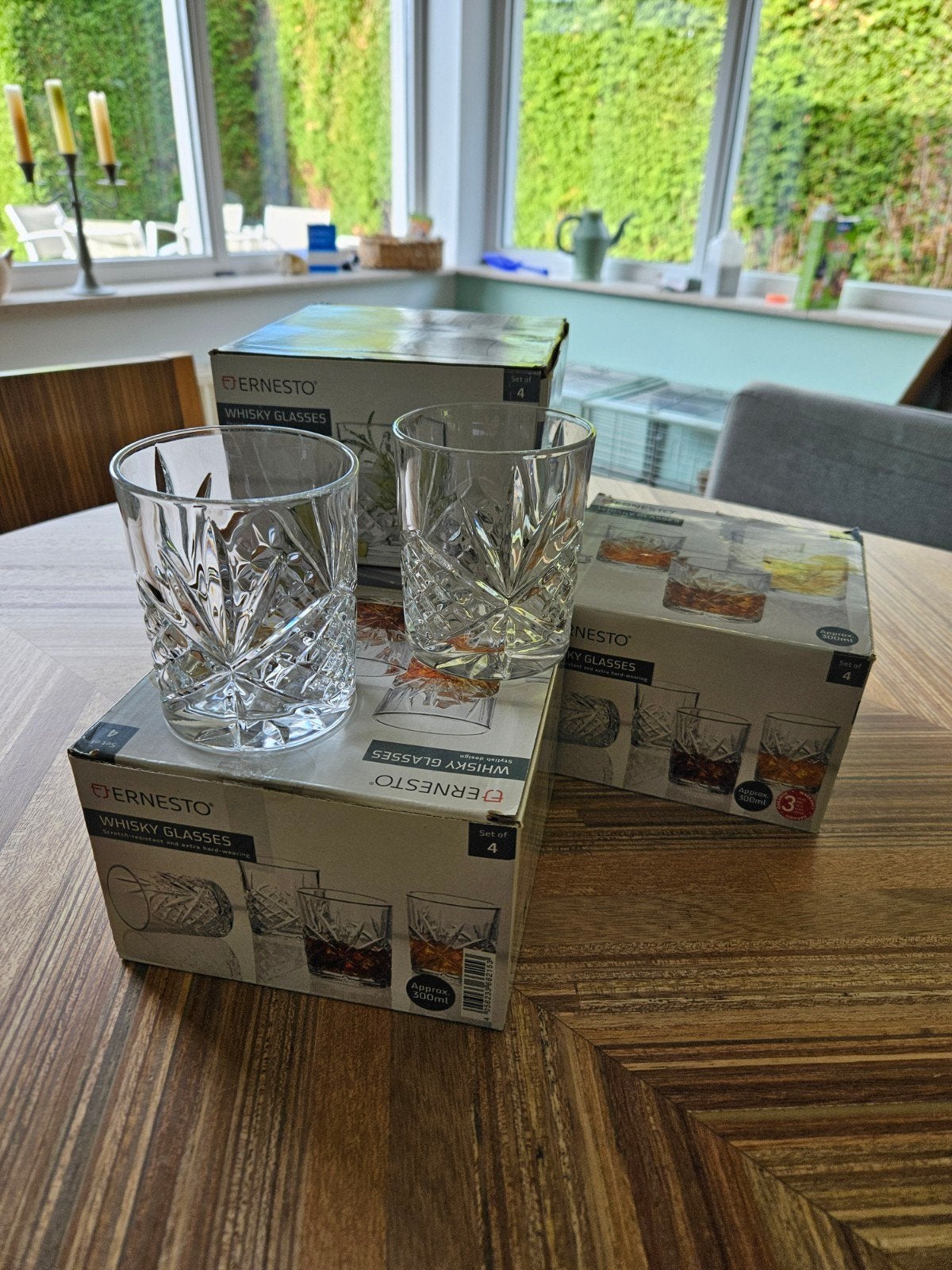 16 tumbler/whiskeyglazen Ernesto/Livarno, Glas of Glazen, Vintage, Ophalen of Verzenden, Livarno Home