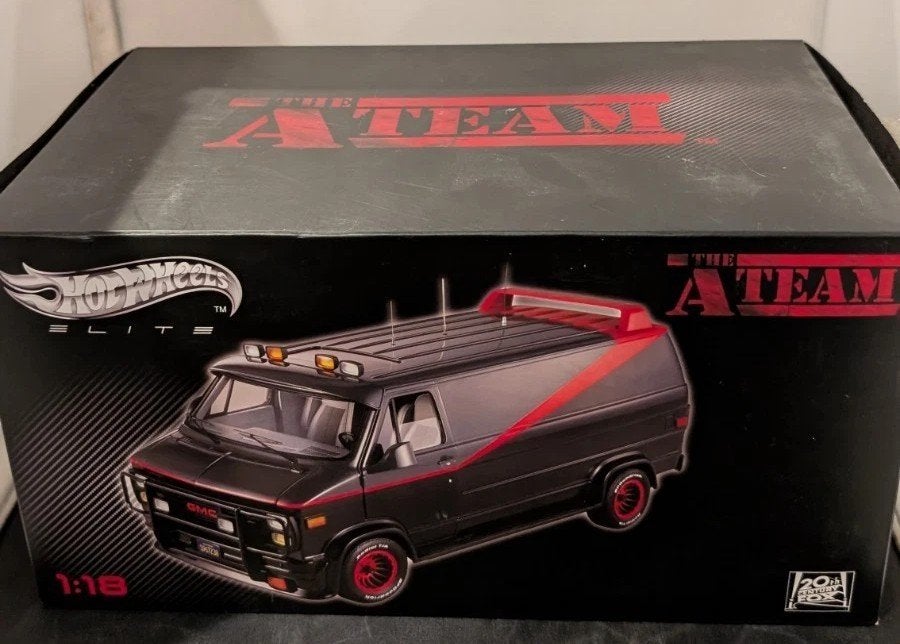 1:18 Hotwheels Elite HWE A team van in doos, Hobby en Vrije tijd, Ophalen of Verzenden, Zo goed als nieuw, Auto, Hot Wheels