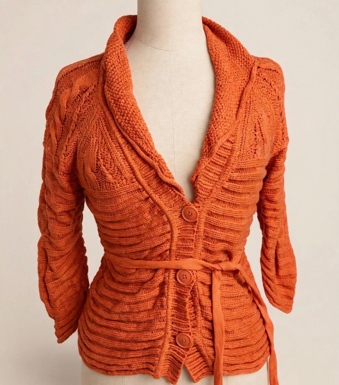 Sandwich gebreid vest oranje maat L, Ophalen of Verzenden, Gedragen, Maat 42/44 (L), Oranje