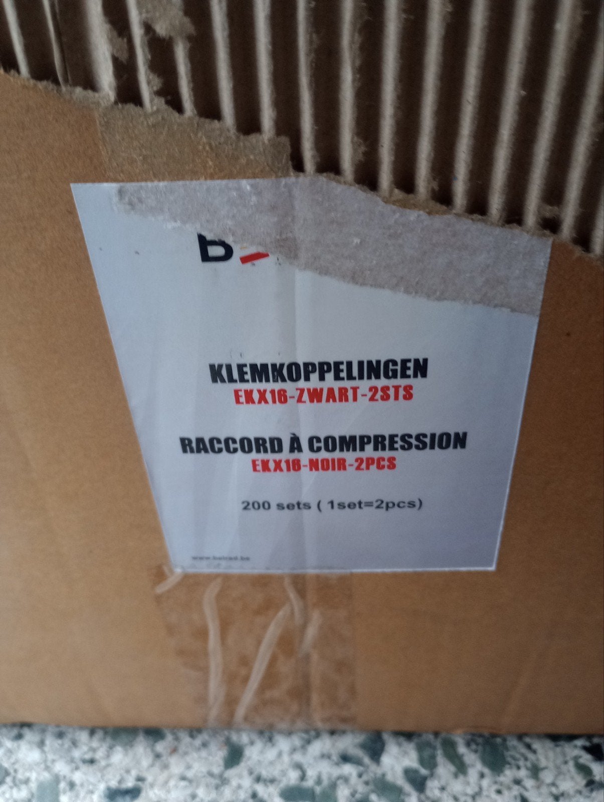 Belrad klemkoppelingen EKX16 zwart - 400 doosjes (800 stuks), Ophalen of Verzenden