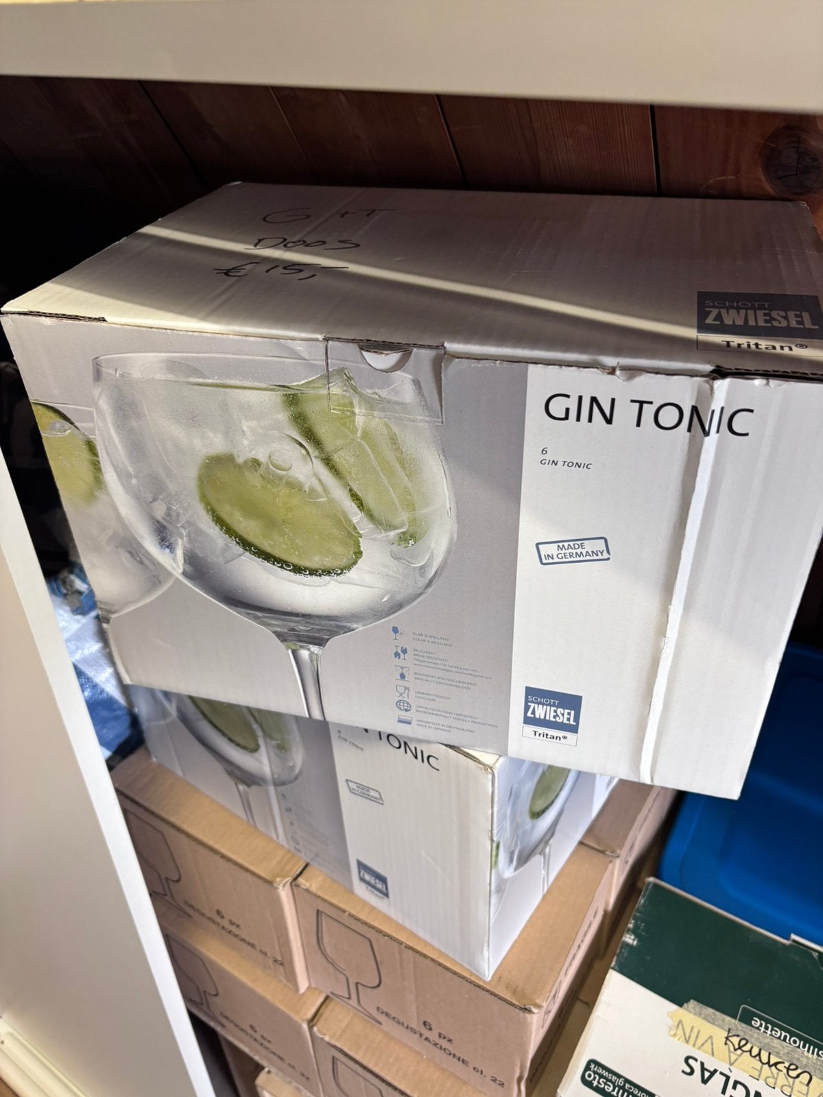 Set 6 gin tonic glazen, nieuw!, Ophalen, Nieuw
