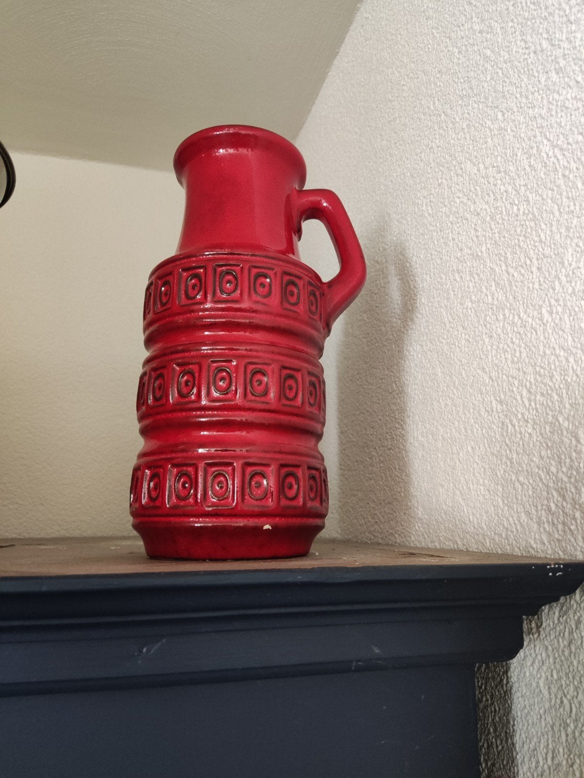 Vintage West Germany Keramiek Vaas Rood, Ophalen of Verzenden