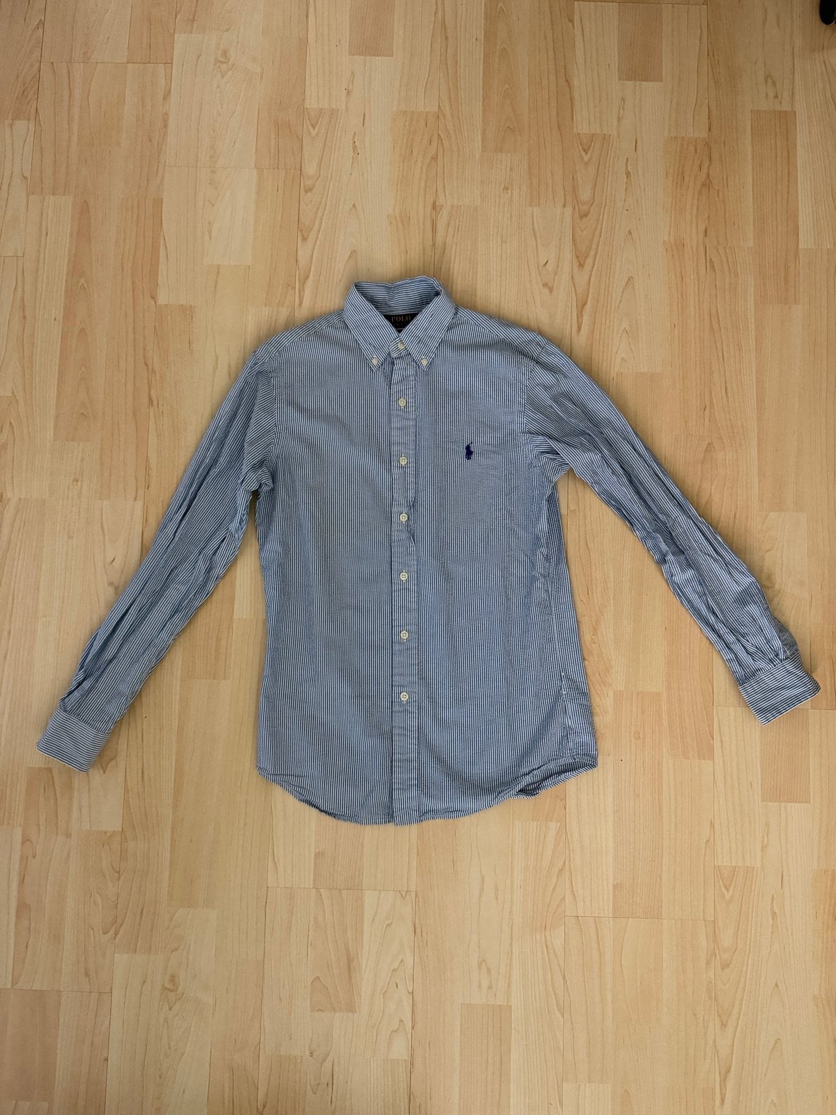 Polo Ralph Lauren Gestreept Blauw Zomershirt XS, Kleding | Heren, Overhemden, Ophalen of Verzenden, Zo goed als nieuw, Blauw, Halswijdte 38 (S) of kleiner