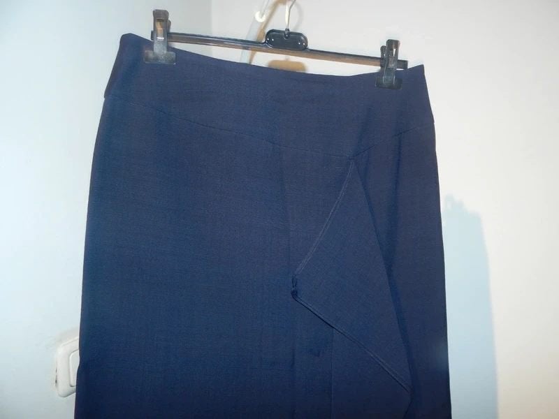 Natan half lange rok voilant voorkant mooie stof mt 42, Maat 42/44 (L), Zo goed als nieuw, Verzenden, Blauw