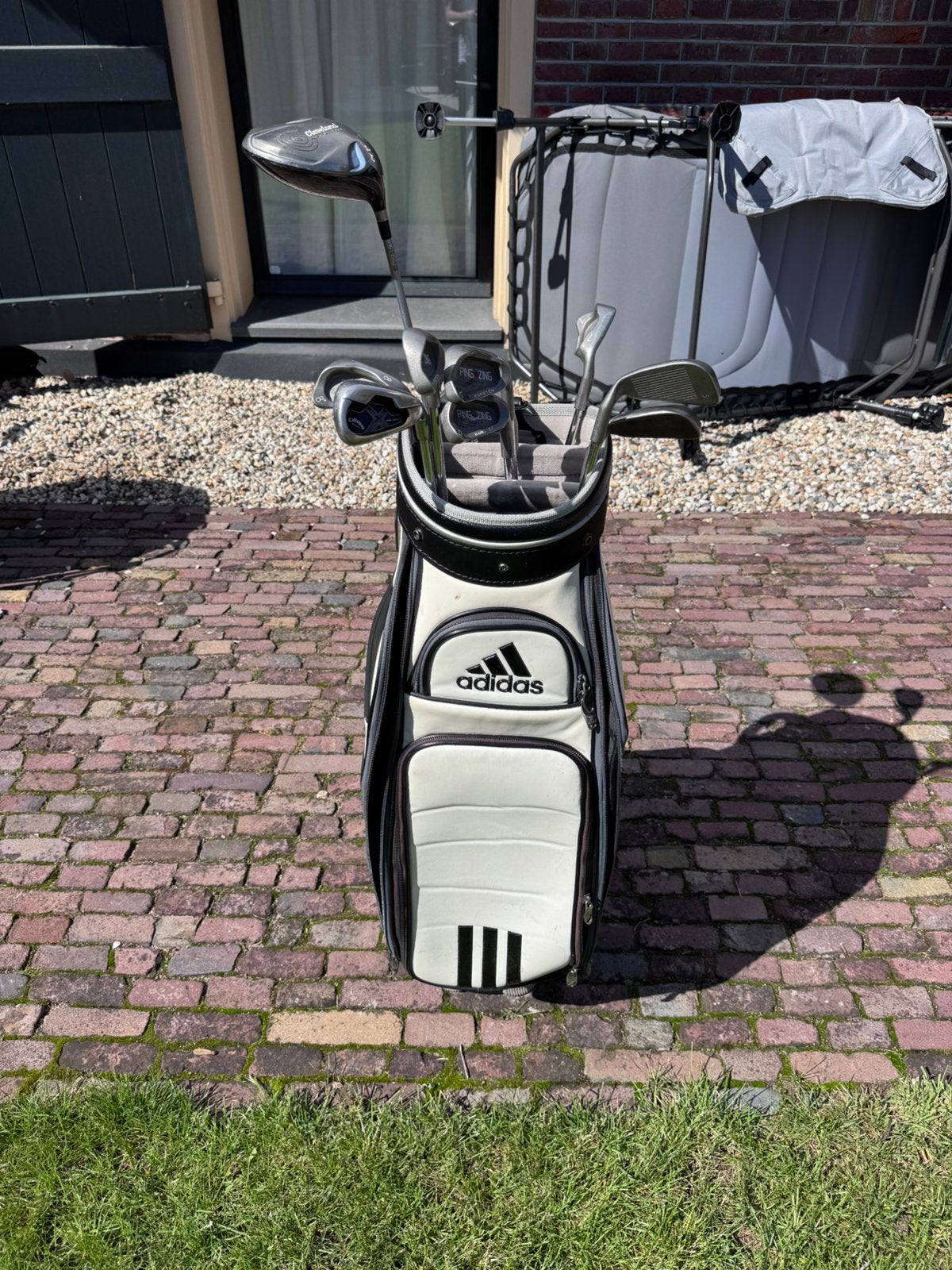 Golfset Ping Zing rode stip, Callaway, Cleveland driver, tas, Ophalen, Zo goed als nieuw, Benzine, Overige merken