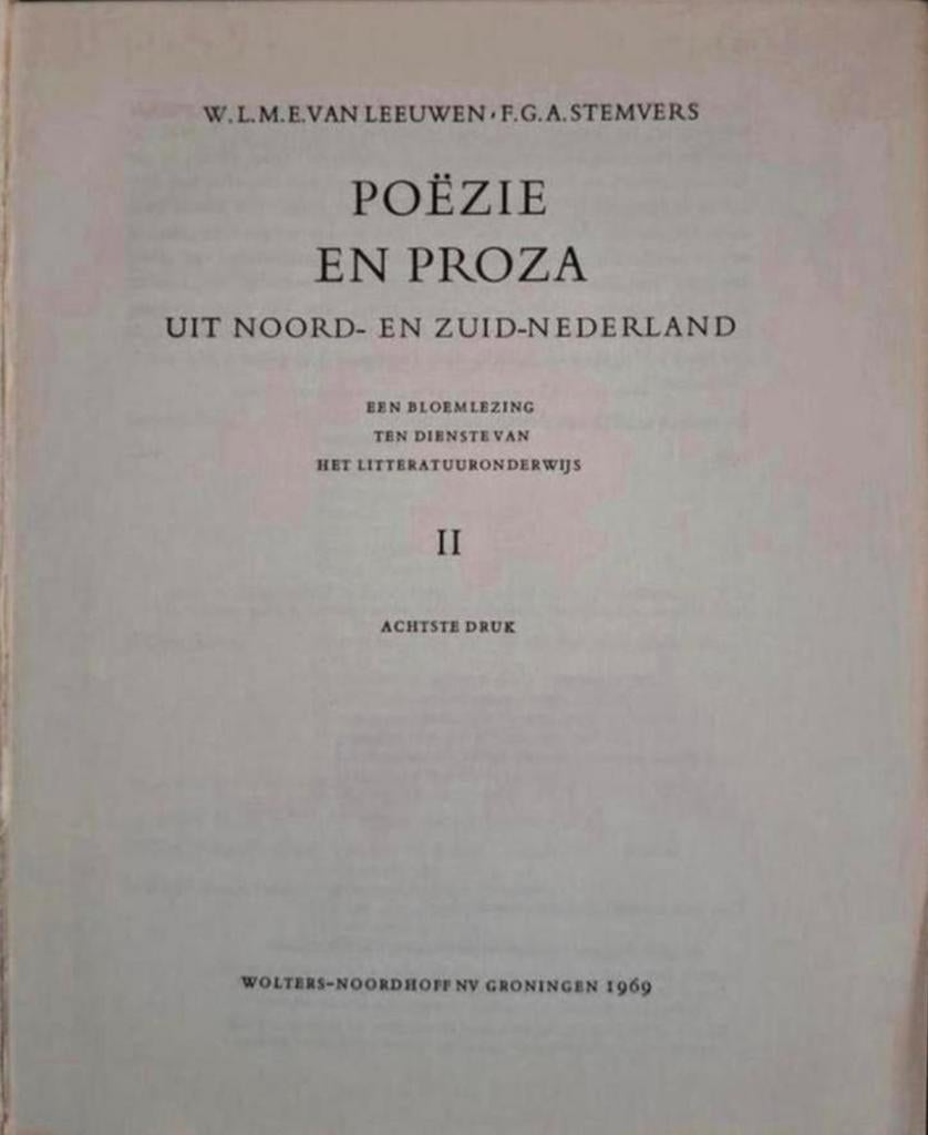 Van Leeuwen - Stemvers - Poëzie en proza II, Van Leeuwen + Stemvers, Ophalen of Verzenden, Meerdere auteurs, Gelezen
