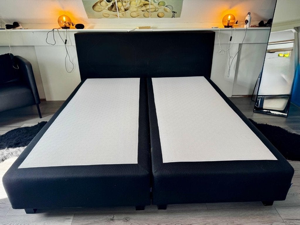 Boxspring Karlsson, Ophalen, Zwart, Tweepersoons, Zo goed als nieuw