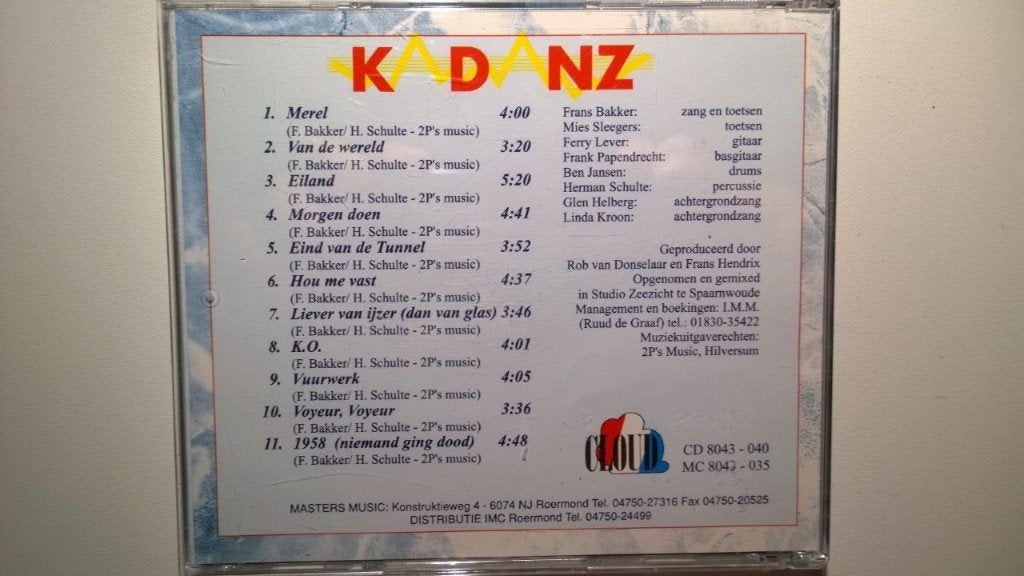Kadanz - Van De Wereld, Ophalen of Verzenden, Zo goed als nieuw, Pop, Album