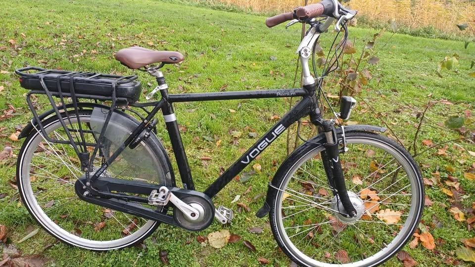 elektrische fiets Vogue premium heren, Zo goed als nieuw, 55 tot 59 cm, 30 tot 50 km per accu, Ophalen