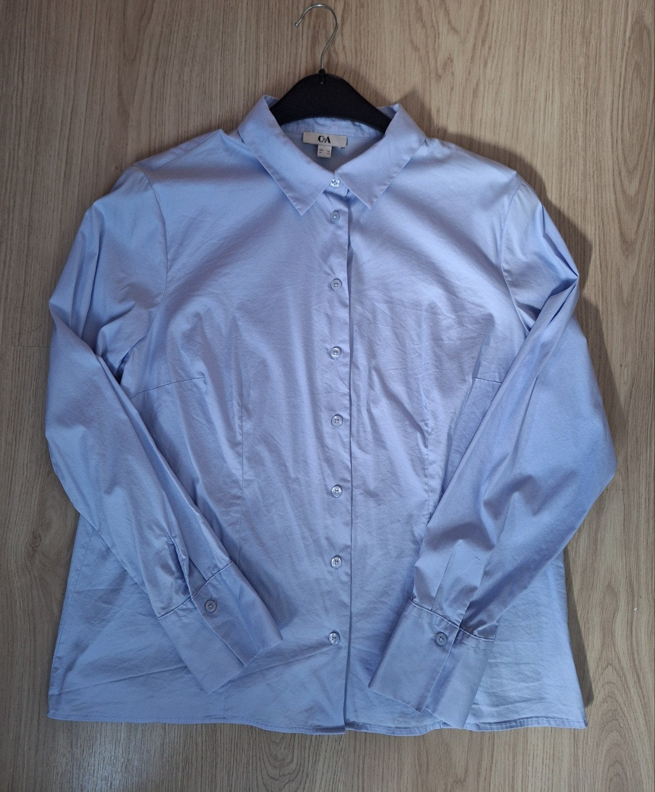 Lichtblauwe blouse maat 46, Blauw, Maat 46/48 (XL) of groter, Ophalen of Verzenden, Zo goed als nieuw