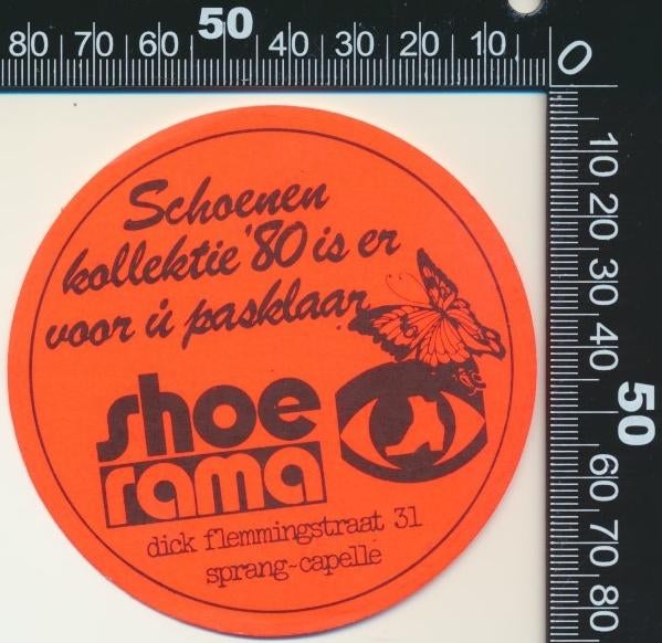 Sticker: Shoerama - Sprang Capelle, Ophalen of Verzenden, Zo goed als nieuw, Bedrijf of Vereniging