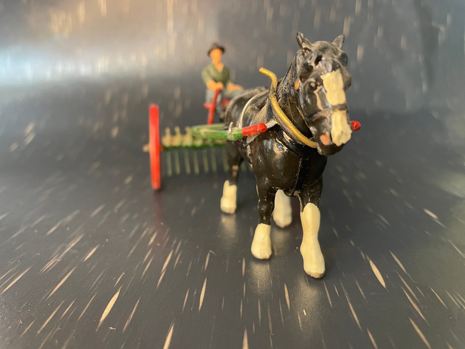 Vintage Speelgoed: Paard met Hooi hark - Britain, Ophalen of Verzenden, Gebruikt, Jongen of Meisje