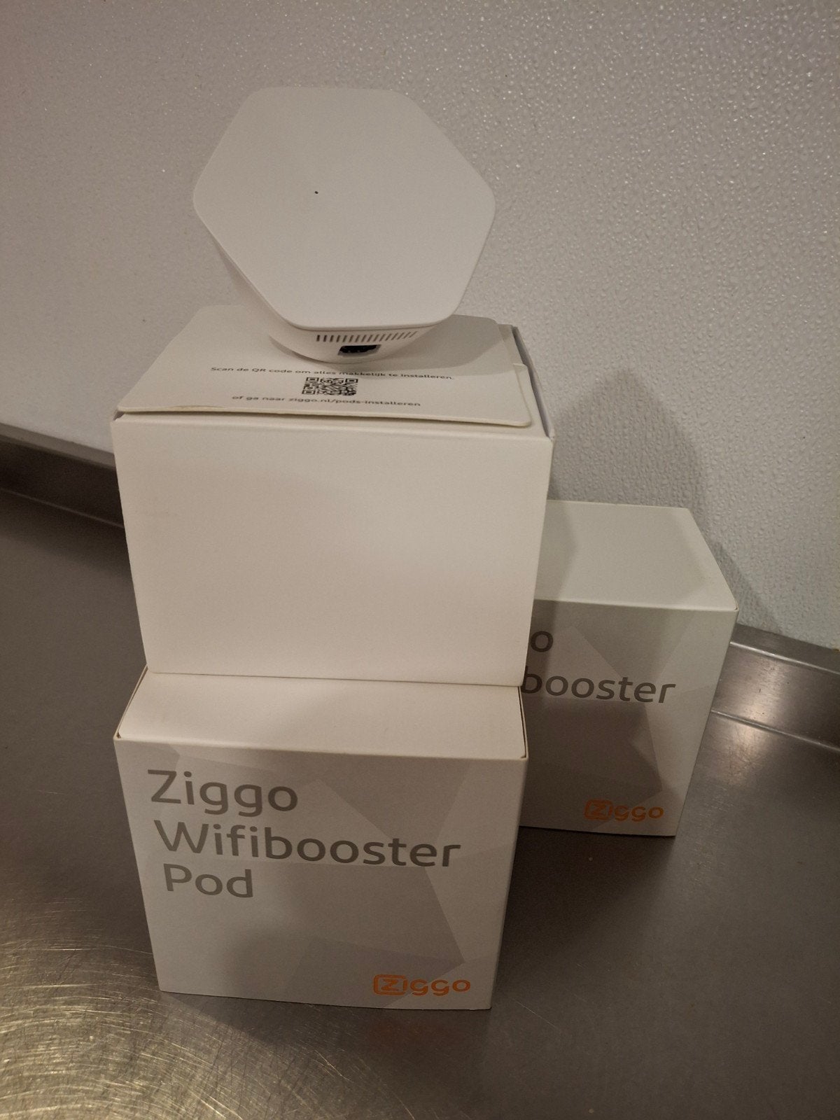 Ziggo Wifi Boosters Pod - Nieuw in doos 3 stuks 60 euro, Ophalen of Verzenden, Nieuw, Router, Ziggo