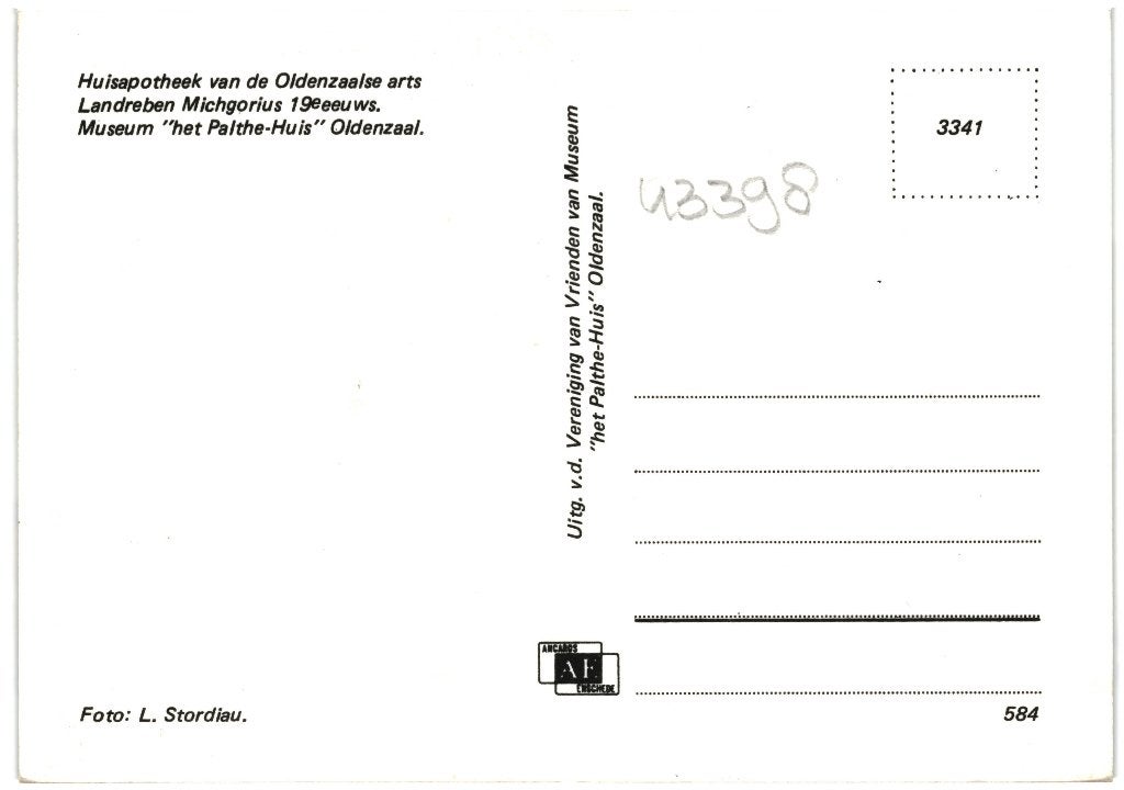 43398 Huisapotheek Oldenzaalse arts Oldenzaal onbescheven, Verzenden, 1980 tot heden, Ongelopen, Overijssel
