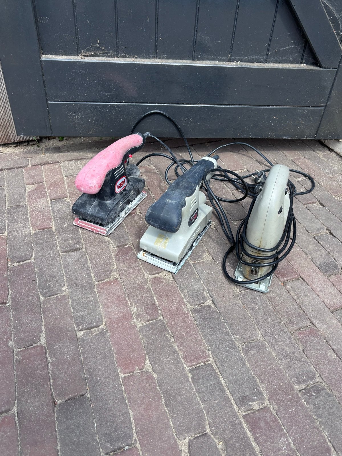 2 schuurmachines en 1 decoupeerzaag, Ophalen, Gebruikt, Overige typen