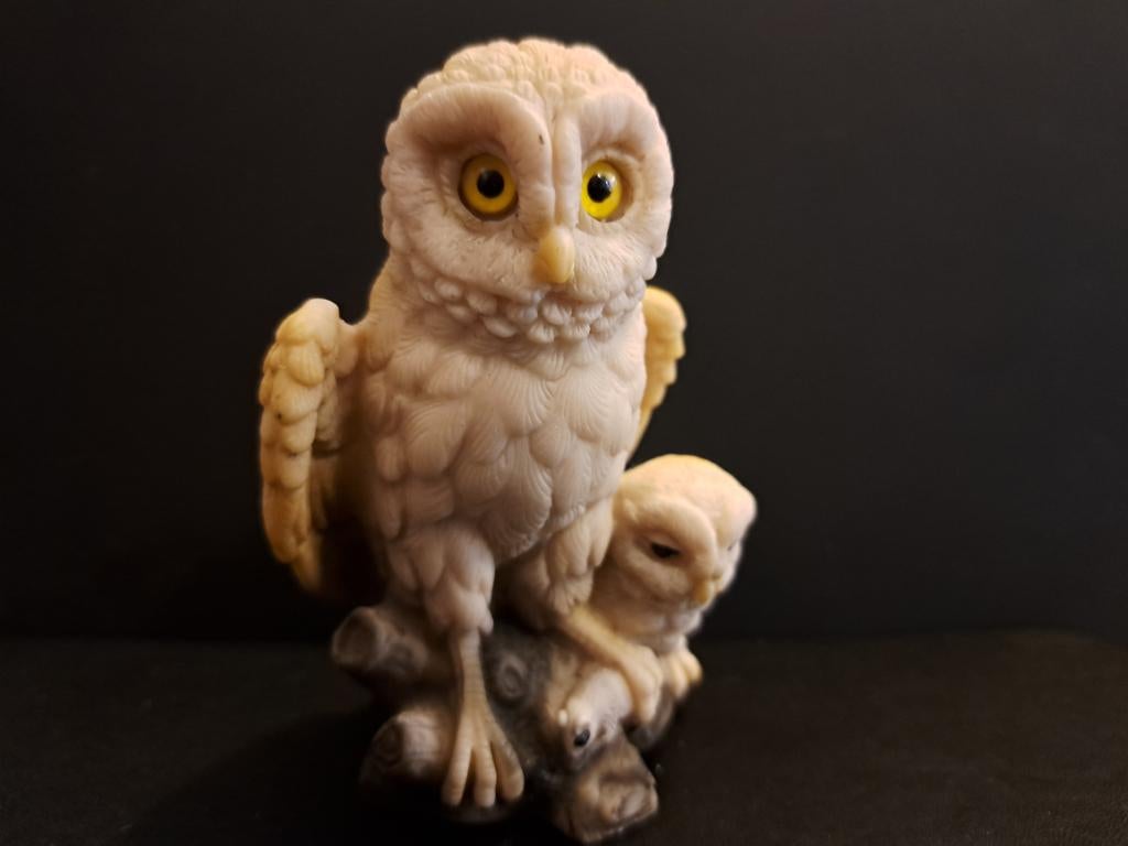 Uil met jong (uilskuiken) en muis, Ophalen of Verzenden, Zo goed als nieuw, Dier