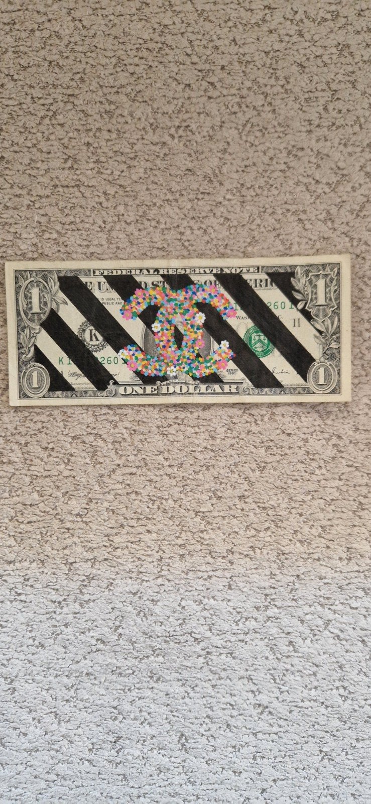 Money Art One Dollar Coco Channel, Ophalen of Verzenden, Object, Natuurlijk materiaal, Handgemaakt