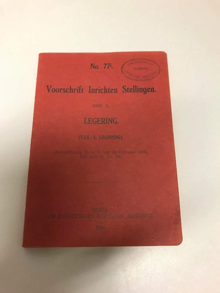 Voorschrift Inrichten Stellingen Deel X Legering, Boeken, Oorlog en Militair, Gelezen, Ophalen of Verzenden, Voor 1940, Algemeen
