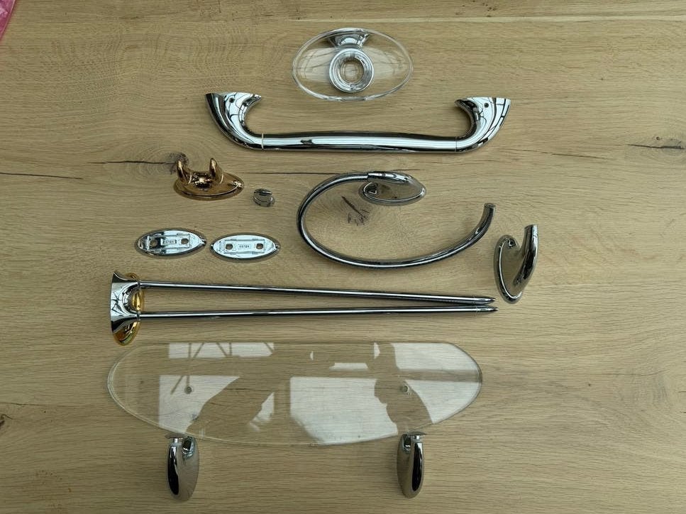 Keuco Cleo Badkameraccessoires: Handdoekhouder, haak, planch, Ophalen of Verzenden, Gebruikt, Overige kleuren, Handdoekenrek