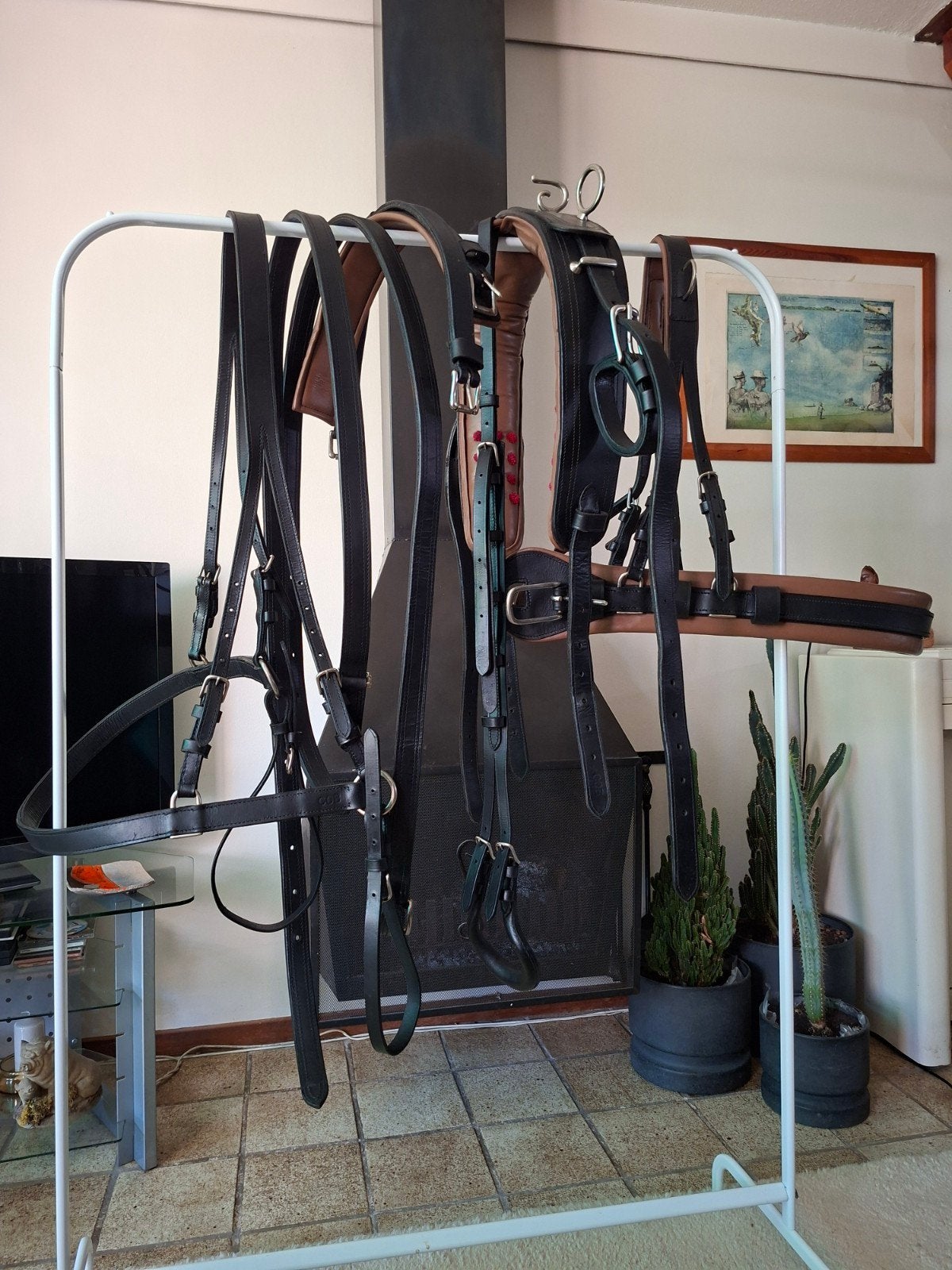 Mentuig maat cob, leer, zwart/bruin, Dieren en Toebehoren, Paarden en Pony's | Hoofdstellen en Tuigage, Recreatie, Mentuig, Ophalen of Verzenden