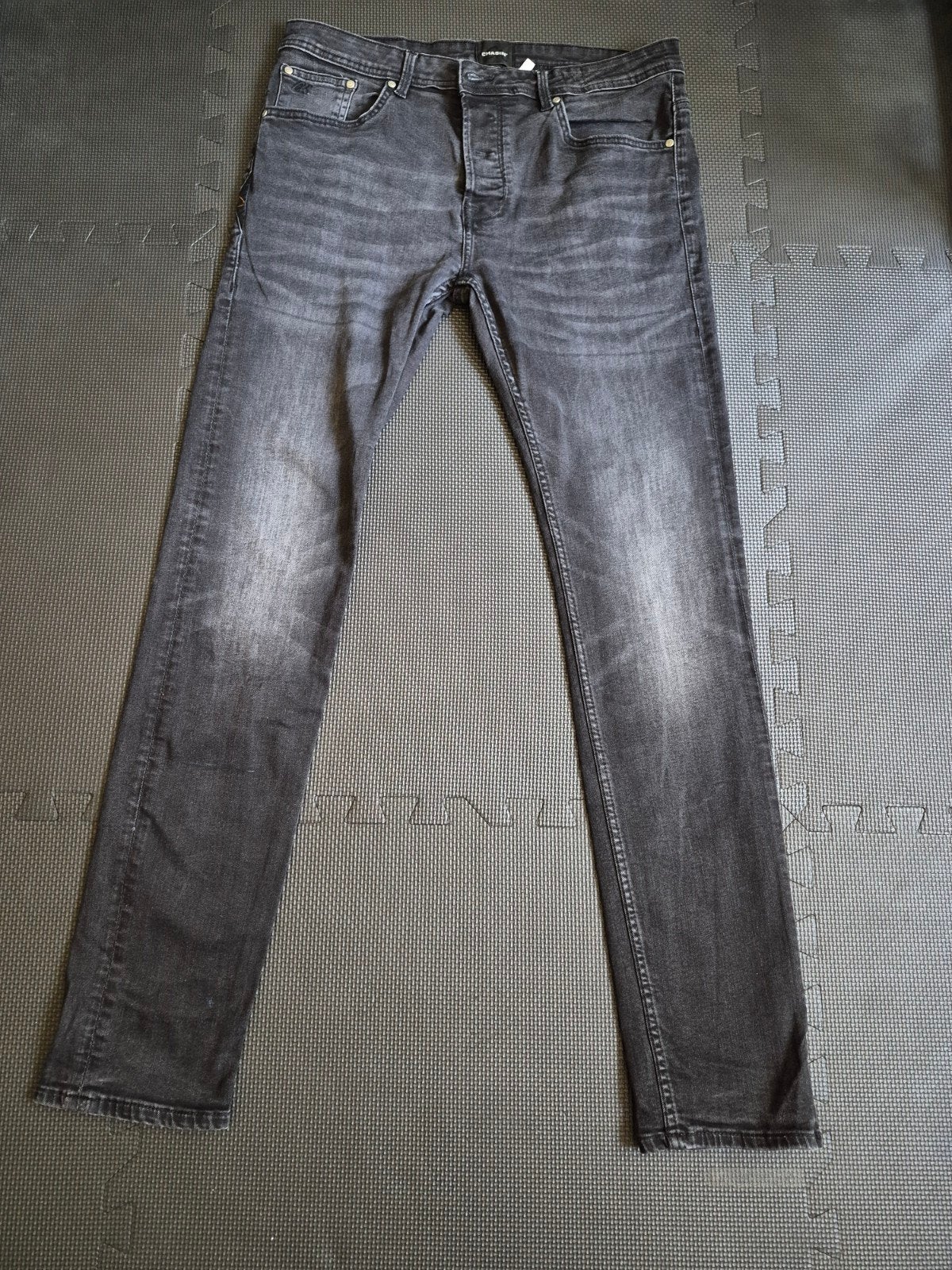 Chasin' Heren Zwarte Jeans Crown Reg. Slim 33/34, Ophalen of Verzenden, Gedragen, Zwart, W33 - W34 (confectie 48/50)