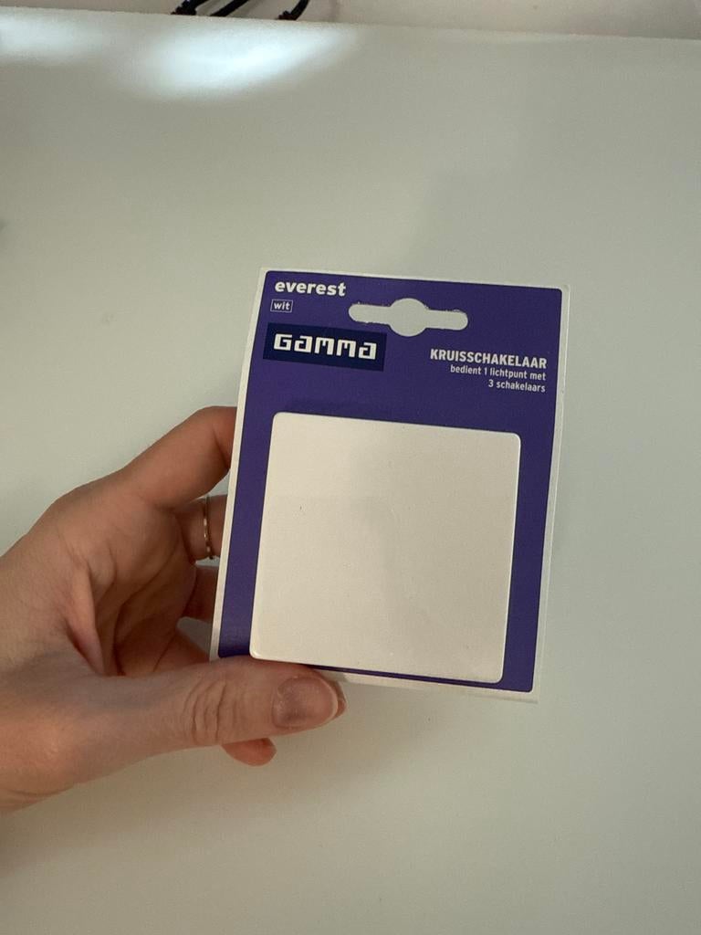 Gamma Everest kruisschakelaar wit, Ophalen of Verzenden, Nieuw, Schakelaar