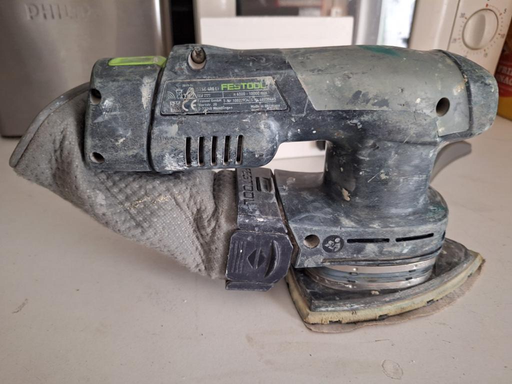 Festool DTSC 400 Li-Ion Accu Schuurmachine, Doe-het-zelf en Verbouw, Gereedschap | Schuurmachines, Ophalen of Verzenden, Gebruikt