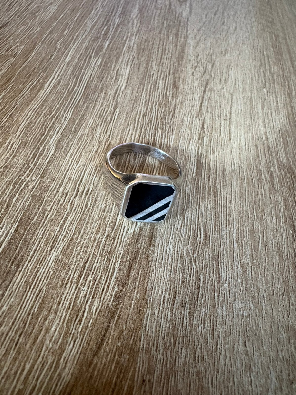 Heren zegelring onyx zilver 925 maat 21, Ophalen, 20 of groter, Heer, Zo goed als nieuw