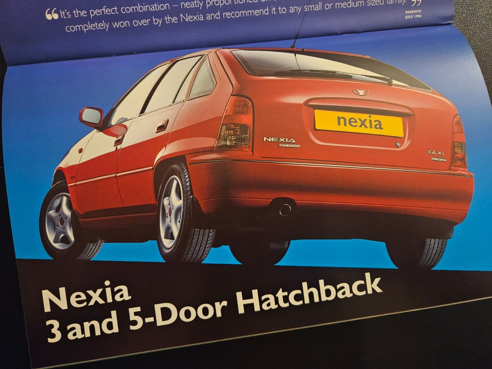 Brochure Daewoo Nexia & Espero 1996 UK, Verzenden, Zo goed als nieuw, Overige merken