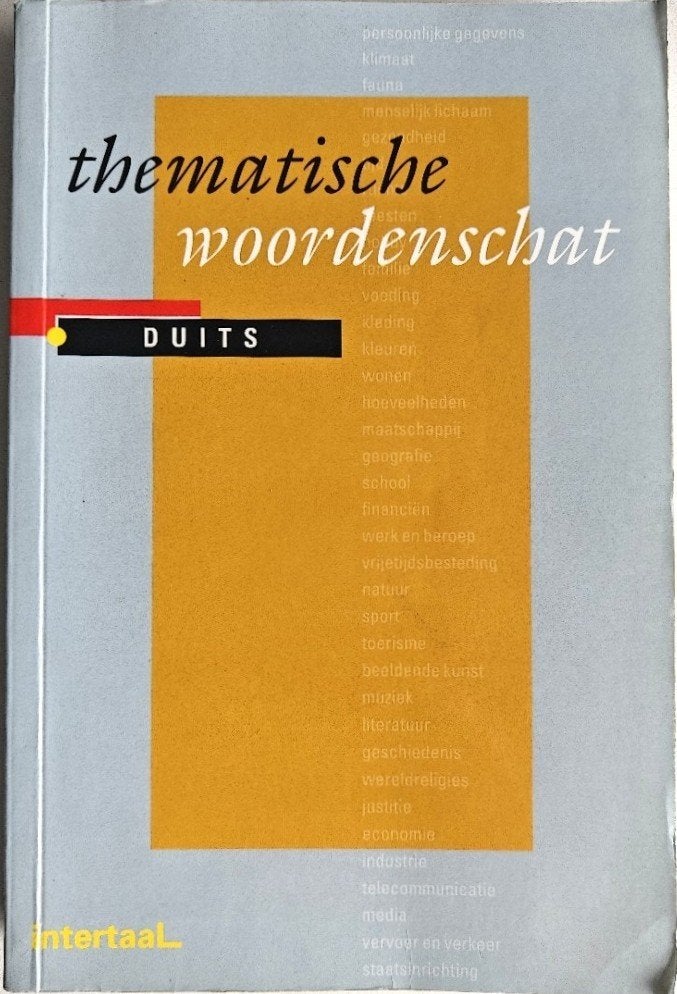 Thematische Woordenschat Duits - Intertaal, Boeken, Ophalen of Verzenden, Zo goed als nieuw, Intertaal, Alpha