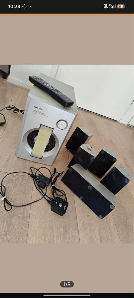 Philips Cinema Box Surround Set, Audio, Tv en Foto, Luidsprekers, Ophalen, Gebruikt, Complete surroundset, Philips