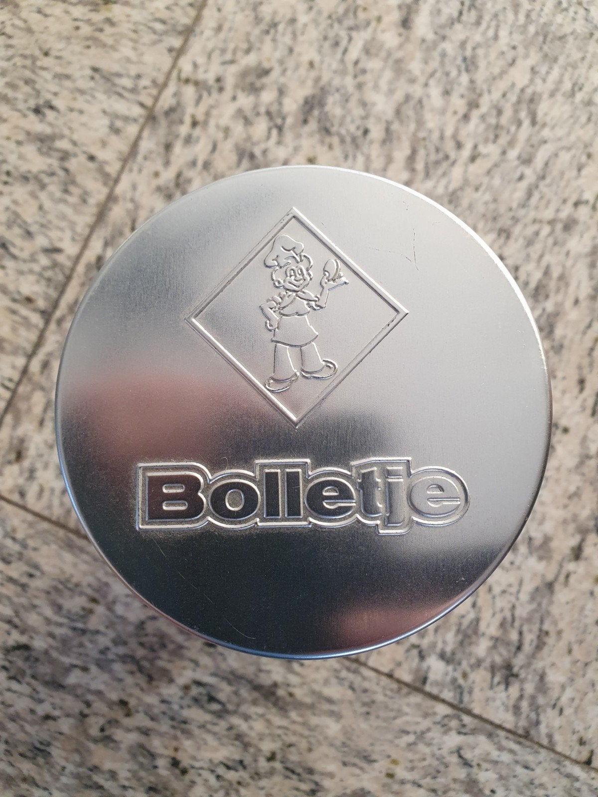 Bolletje Beschuitbus - Zilverkleurig, Verzamelen, Ophalen of Verzenden, Gebruikt, Beschuit, Bolletje