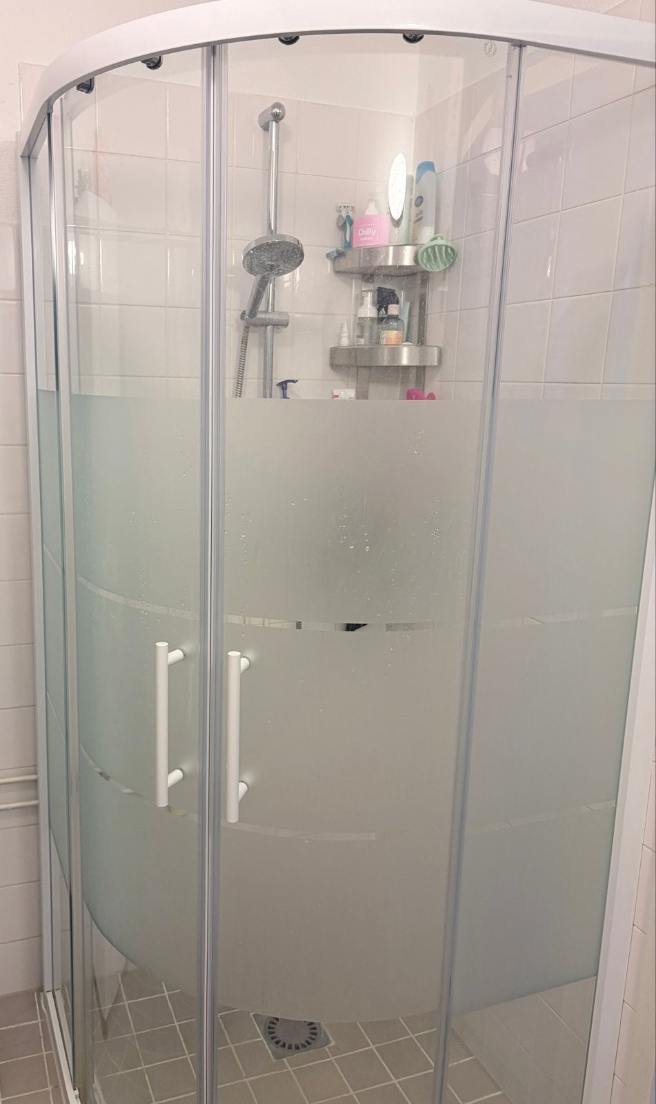 Witte douchecabine - Zo goed als nieuw, Ophalen, Zo goed als nieuw, Glas, Douche