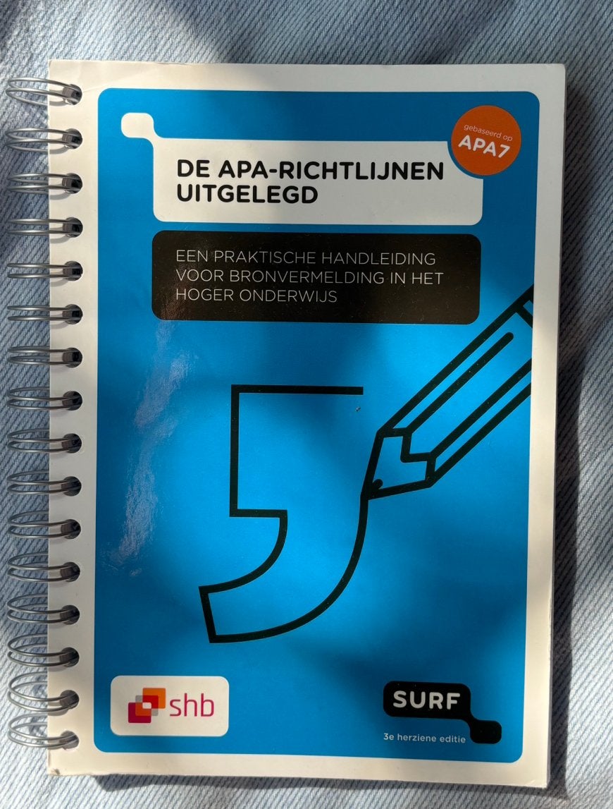 De apa - richtlijnen uitgelegd, Ophalen of Verzenden, Zo goed als nieuw, Overige onderwerpen