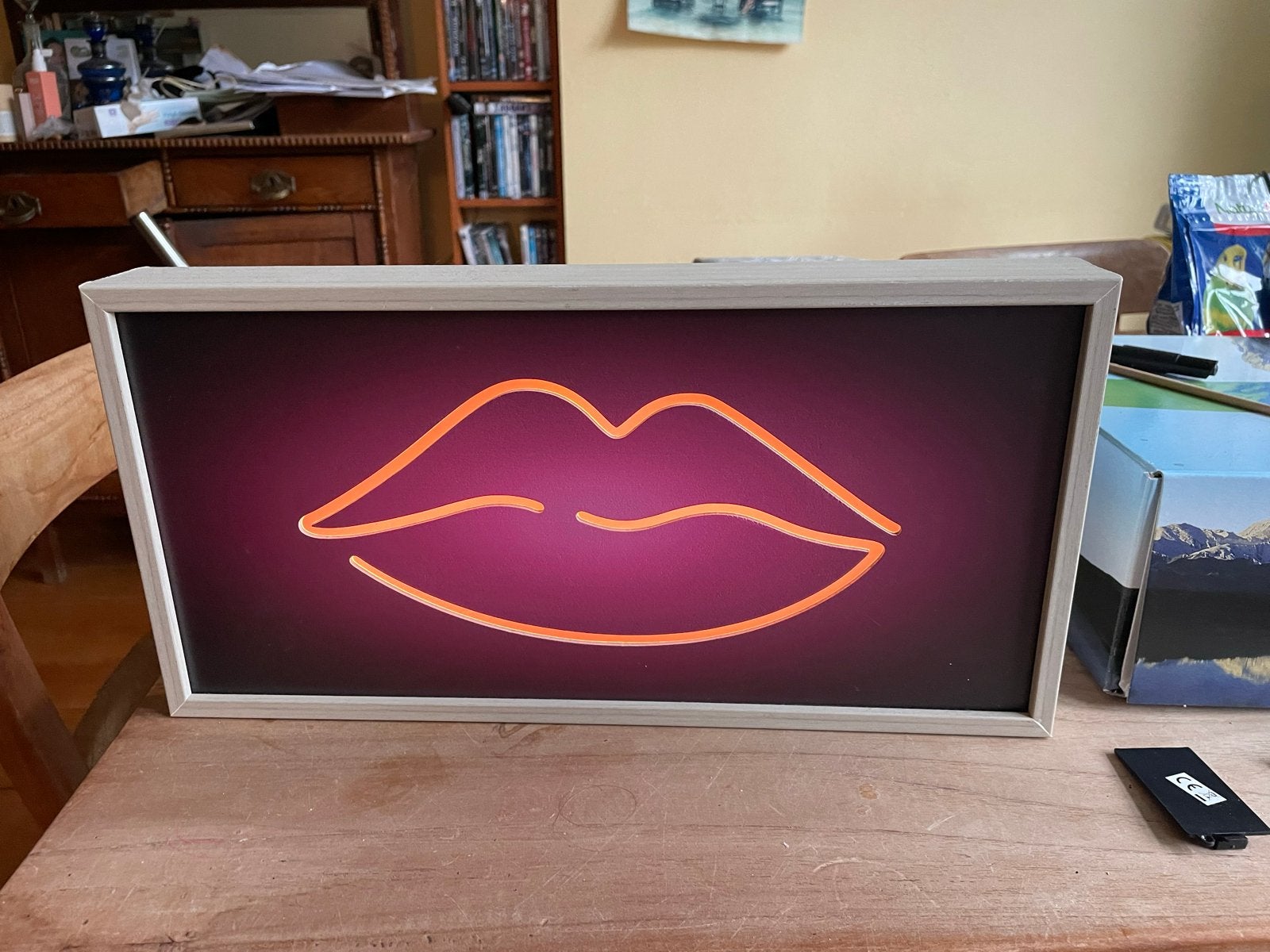 Neon lippen LED lichtbak - Sfeervolle wanddecoratie, Overige merken, Meerkleurig, Nieuw, Overige fittingen
