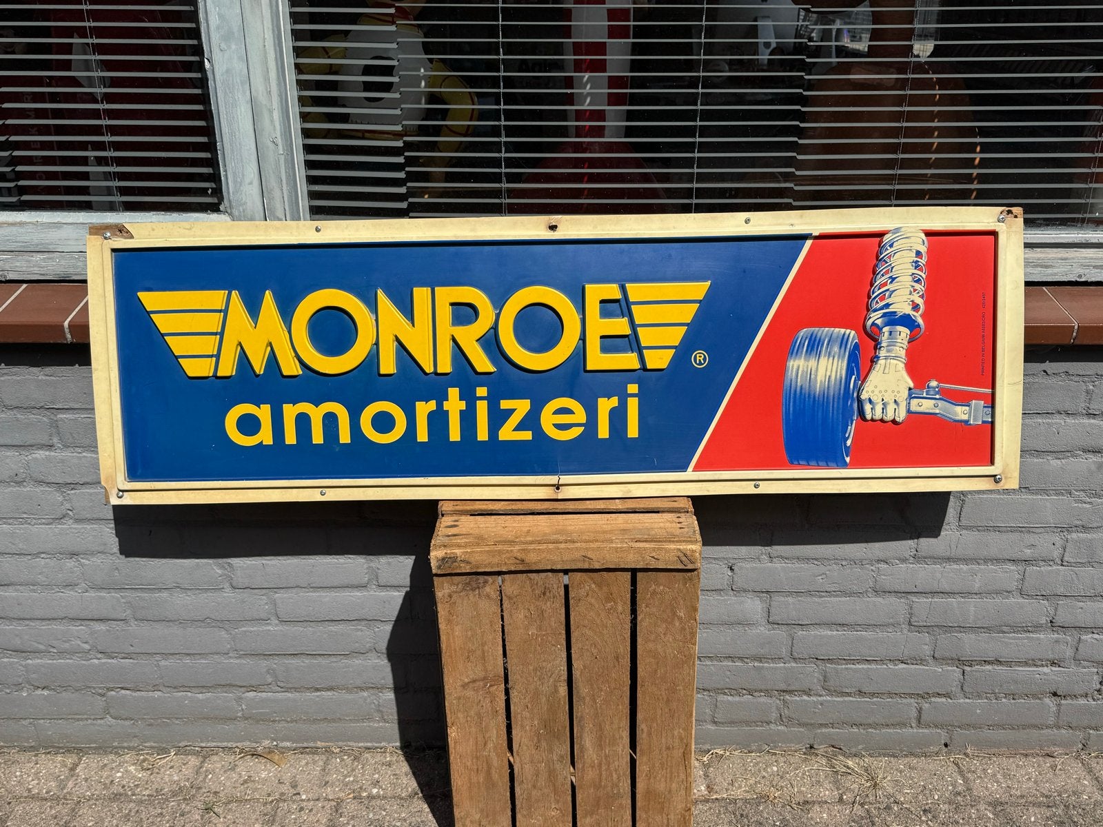 Vintage Monroe Reclamebord - Uniek Verzamelstuk, Verzamelen, Ophalen, Gebruikt, Reclamebord