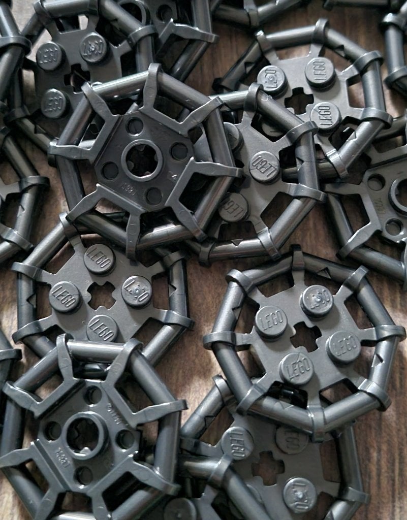 Lego modified plate with bar frame, Pearl black (per 20), Ophalen of Verzenden, Nieuw, Losse stenen, Lego